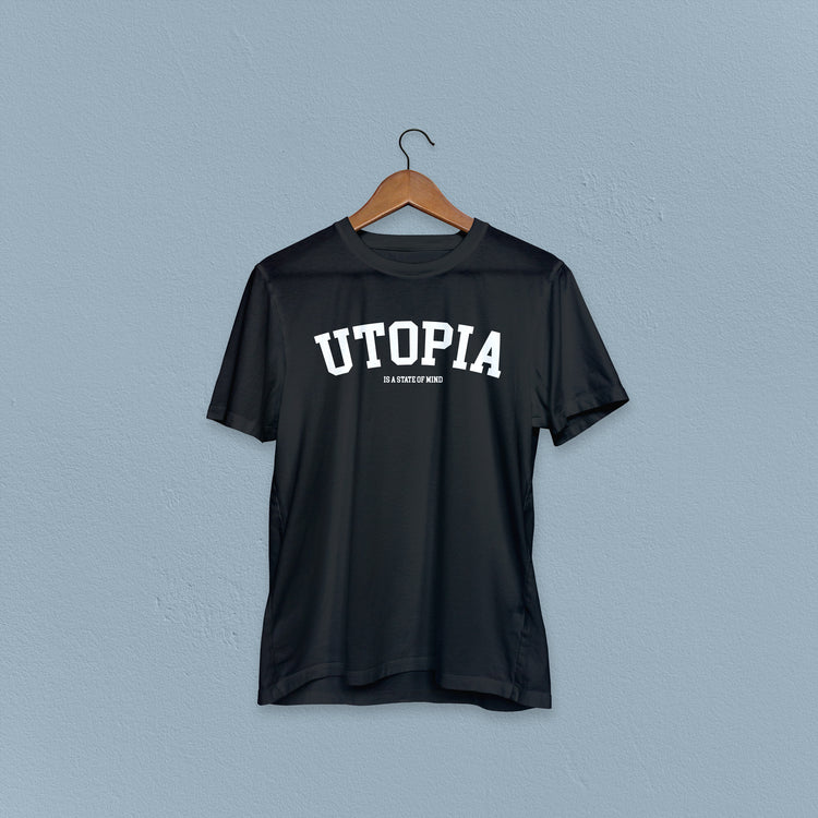 Adult Utopia T-Shirt, Tan or Black