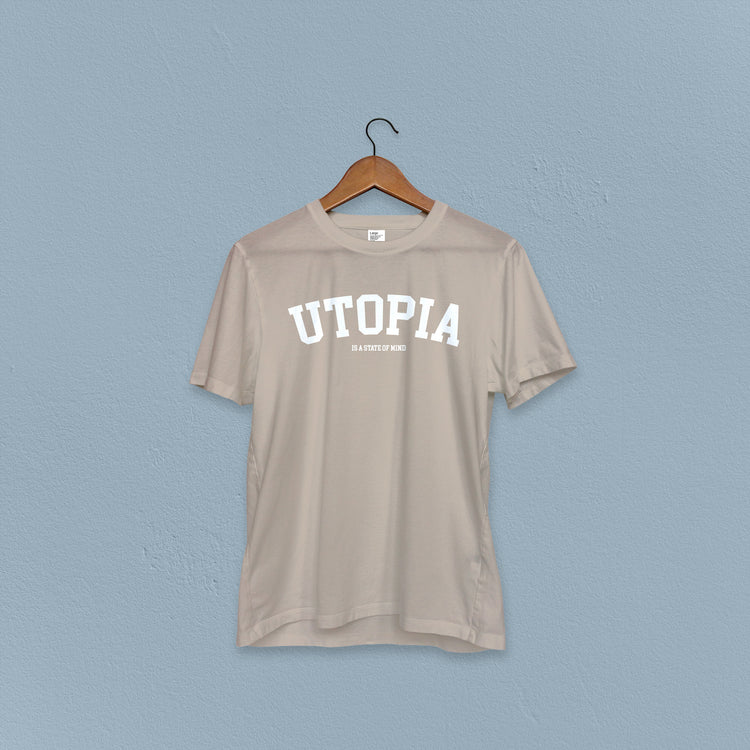 Adult Utopia T-Shirt, Tan or Black